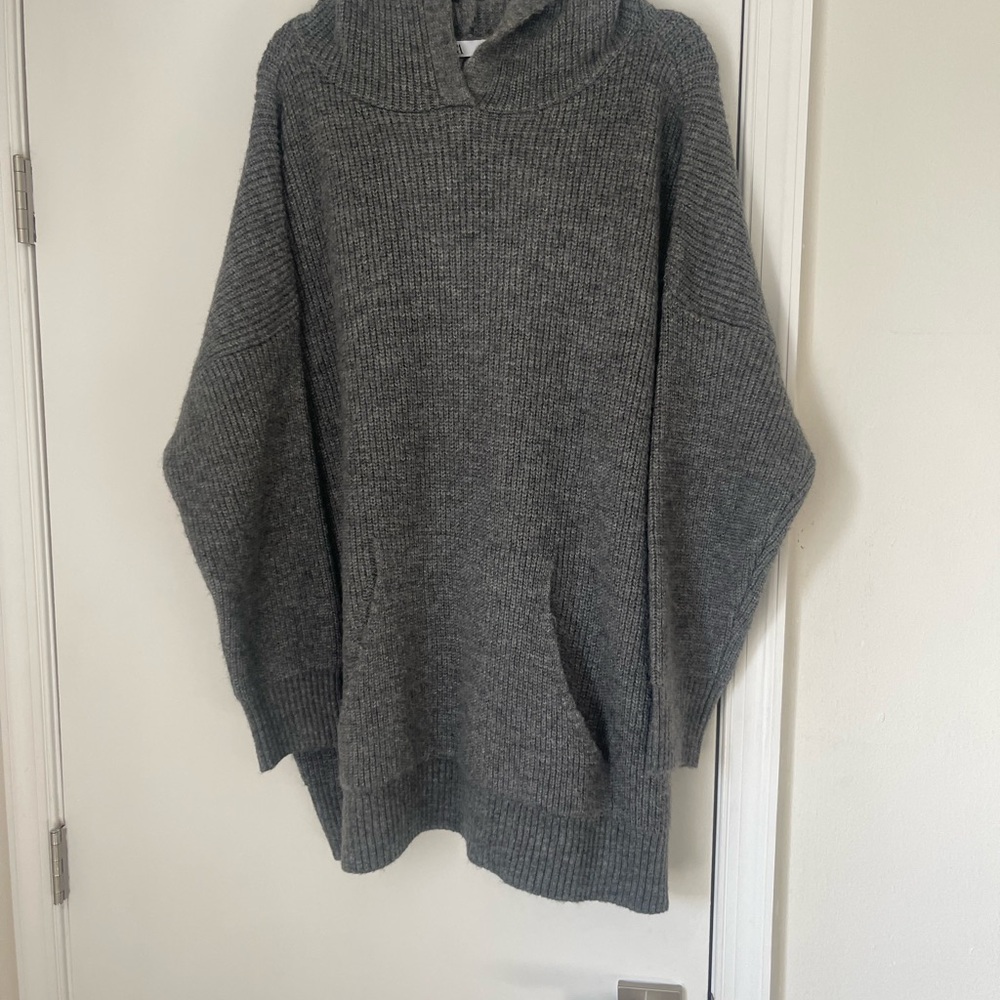 Gray ZARA Women's Hoodie Sweater